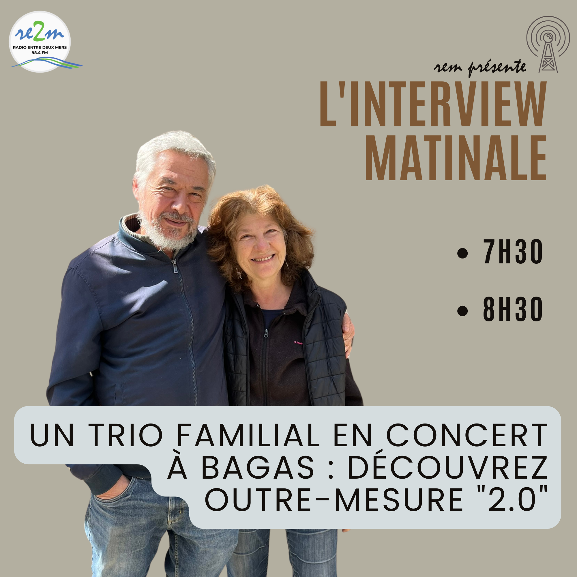 Un trio familial en concert à Bagas : découvrez Outre-Mesure "2.0"