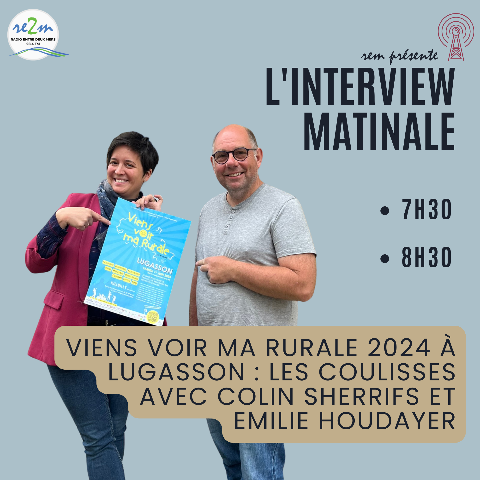 les coulisses de Viens voir ma rurale 2024 à Lugasson avec Colin Sherrifs et Emilie Houdayer