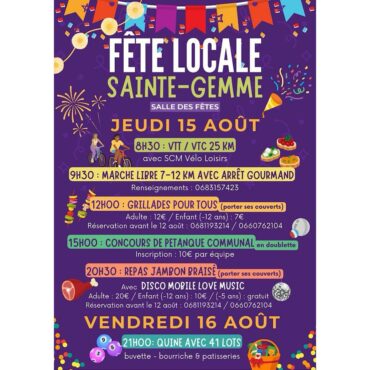 Fête locale Sainte-Gemme