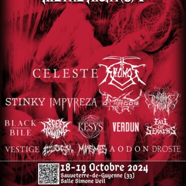 Le festival Seisach' Metal Night(s) revient à Sauveterre-de-Guyenne les 18-19 oct. 2024 pour 2 jours de metal extrême avec 15 groupes, animations et concerts en off."