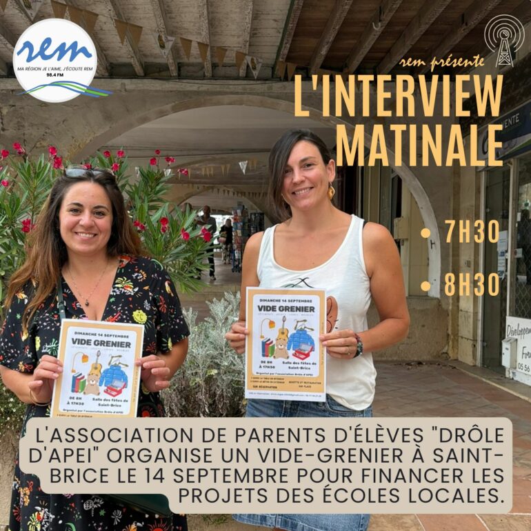 L'association de parents d'élèves "Drôle d'APEI" organise un vide-grenier à Saint-Brice le 14 septembre pour financer les projets des écoles locales.