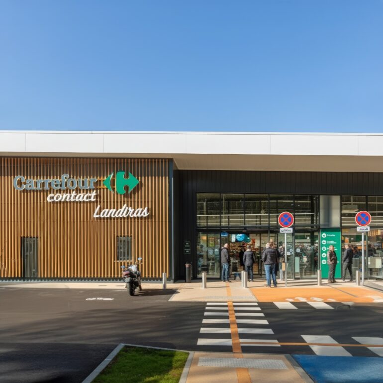 Landiras : le Carrefour Contact dévalisé à la voiture-bélier