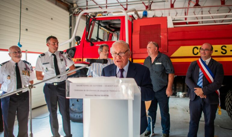 Sauveterre-de-Guyenne : Michel Martin, père du centre de secours, honoré pour son héritage durable