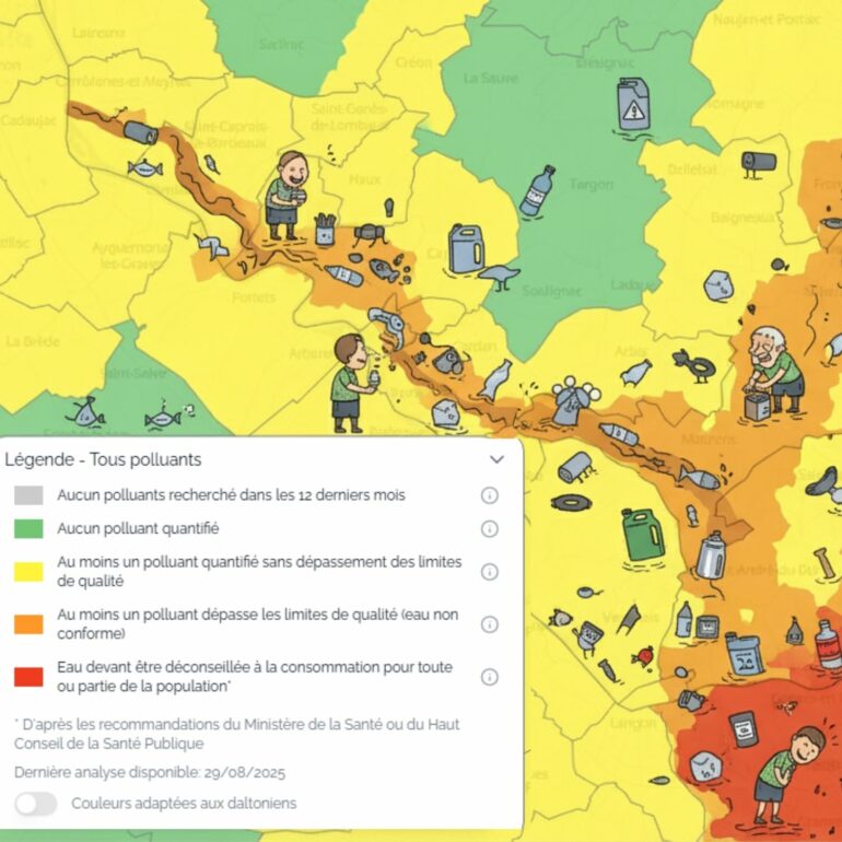 Carte de pollution des eaux en France