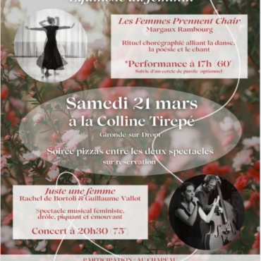 Rachel de Bortoli présente "Juste une femme", spectacle musical féministe, les 21 et 29 mars en Entre-Deux-Mers. Elle était l'invitée de l'interview matinale sur REM.